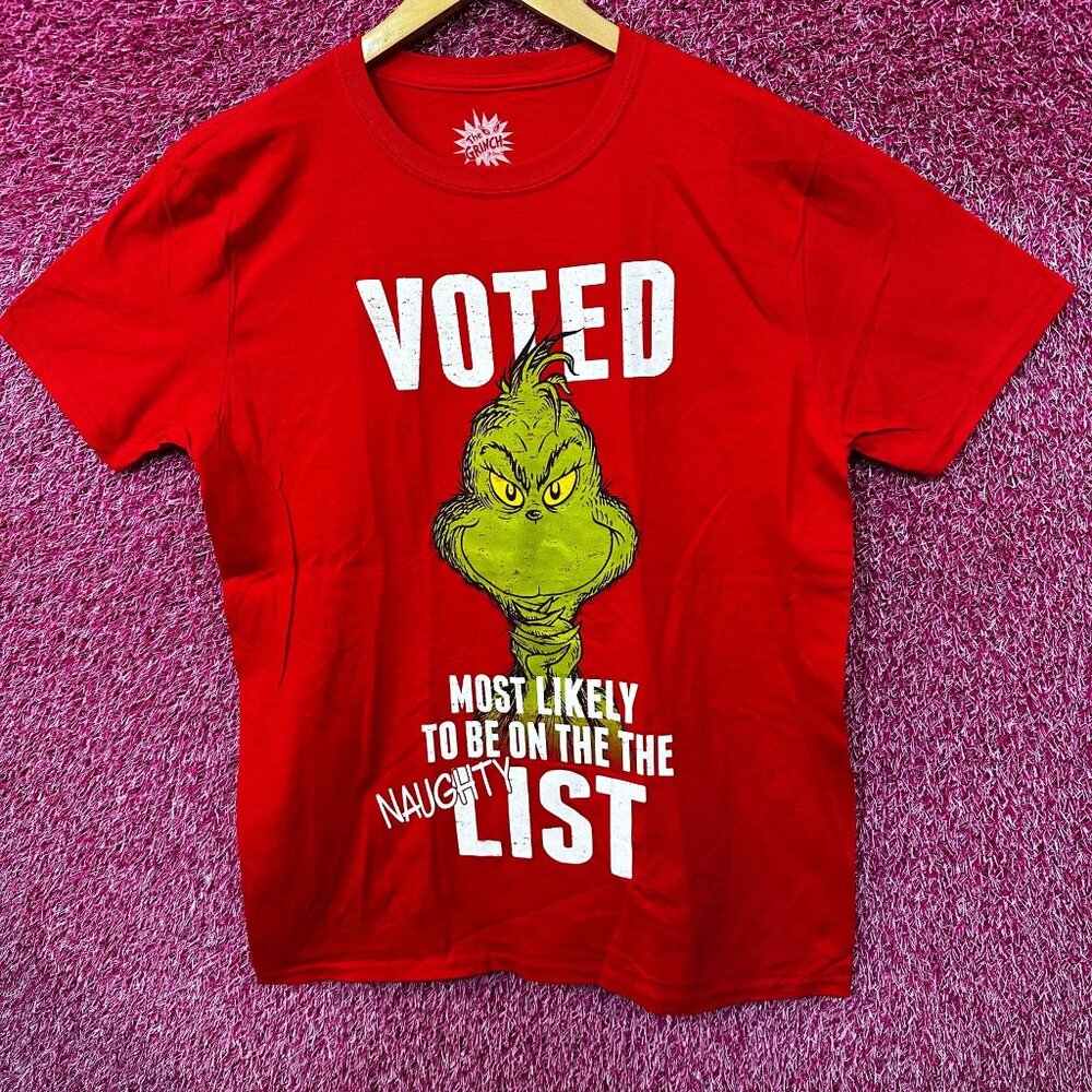 How The Grinch Stole Christmas Dr Seuss Naughty List Tee L